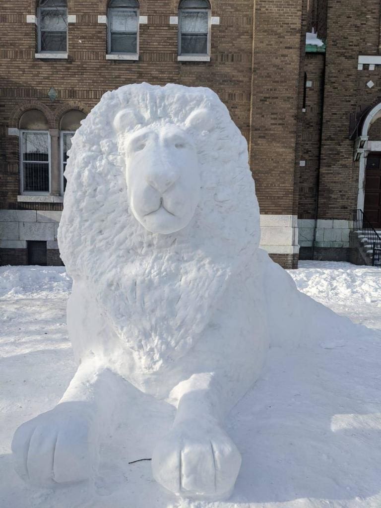 Lion de neige de Rosemont-La Petite Patrie