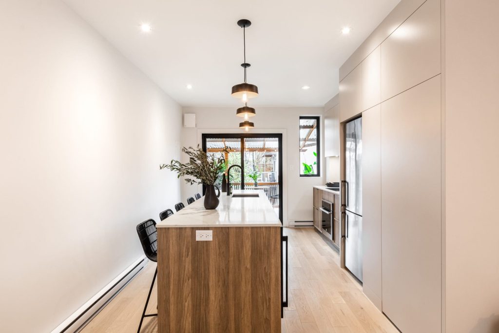 Cuisine d'un des projets de Dorem Construction, dans le Petit Laurier