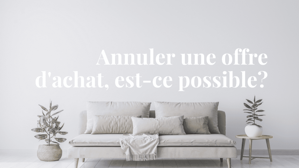 Offre d'achat Montréal