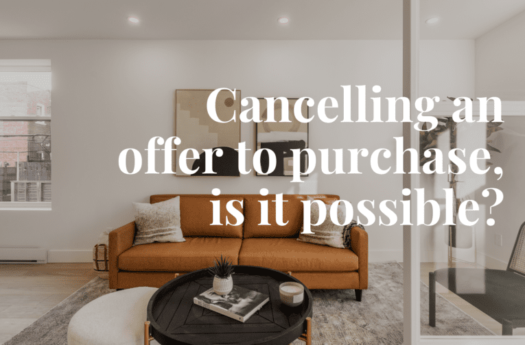 Cancelling an offer to purchase
