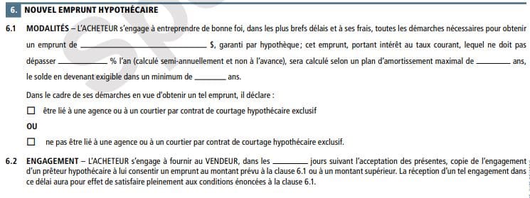 Promesse d'achat 6 - Courtier immobilier Montréal