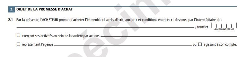 Promesse d'achat - Courtier immobilier Montréal