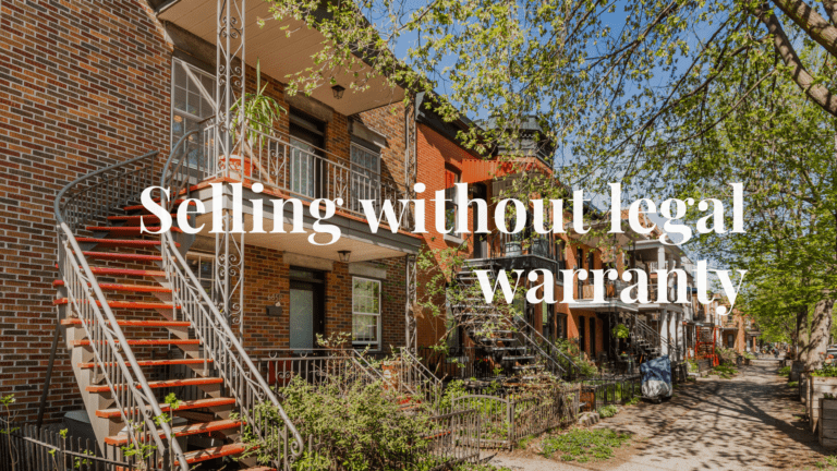 Sale without legal warranty