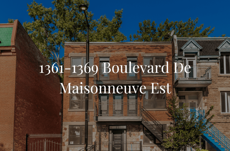 1361-1369 Boulevard de Maisonneuve Est - Courtier immobilier Montréal