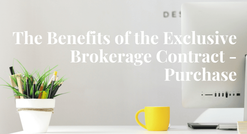 The Exclusive brokerage contract purchase - Purchase